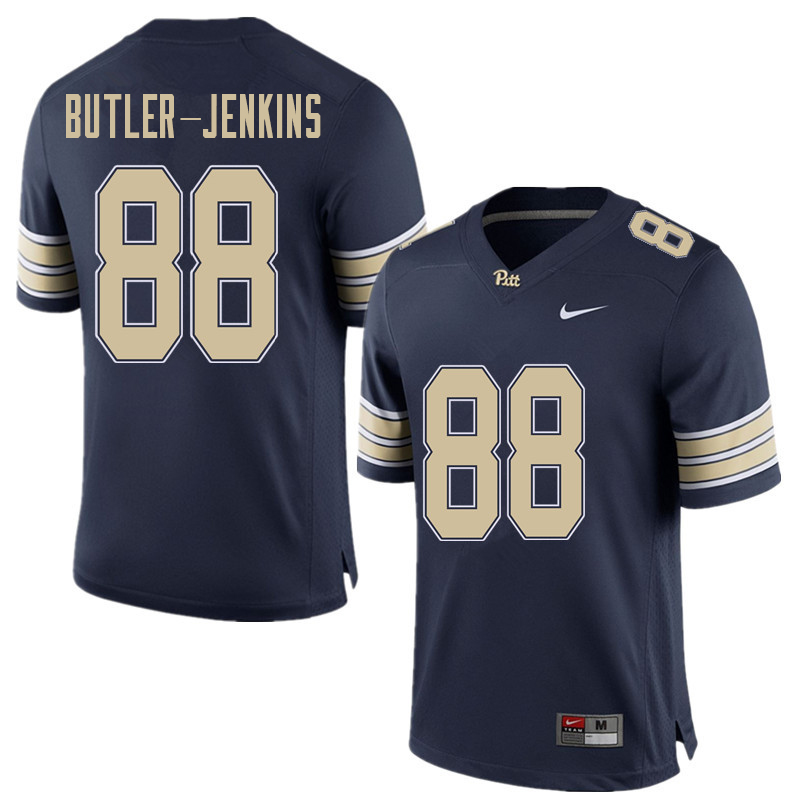 Men #88 Dontavius Butler-Jenkins Pittsburgh Panthers College Football Jerseys Sale-Home Blue